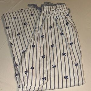 Aerie Bow and Stripes Pajama Bottoms